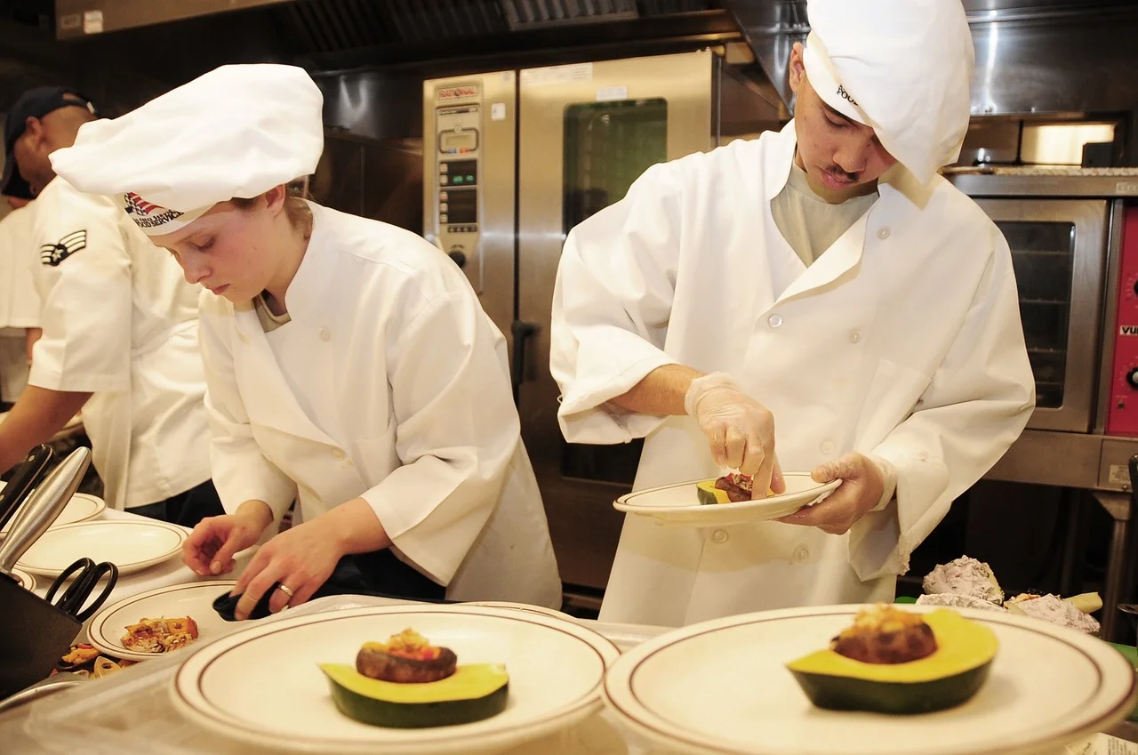 decorating the desserts