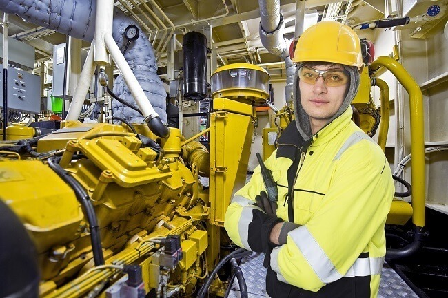Engineer at work.